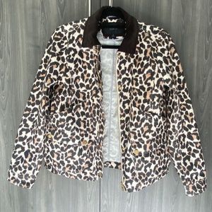 J.Crew Leopard Print Barn Jacket size small